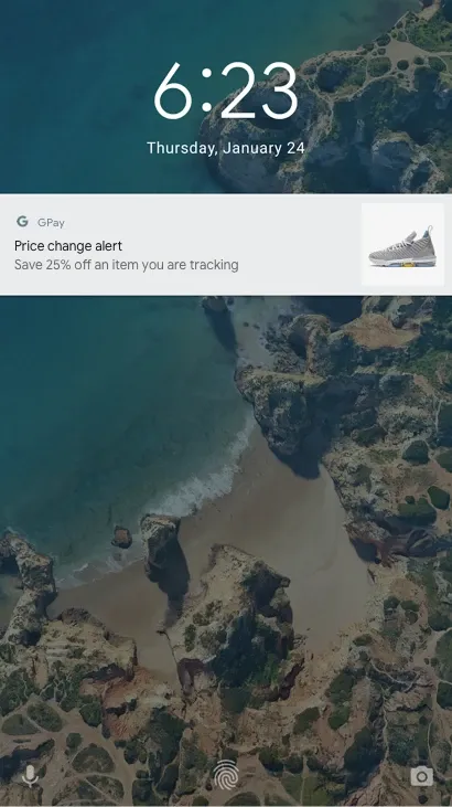 Notifications of price changes & restocks — screen 2