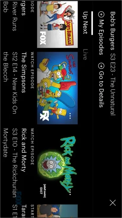 Hulu mobile screen