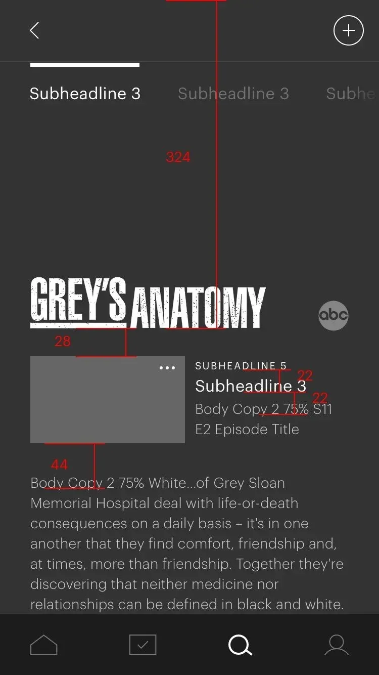 Mobile app screen