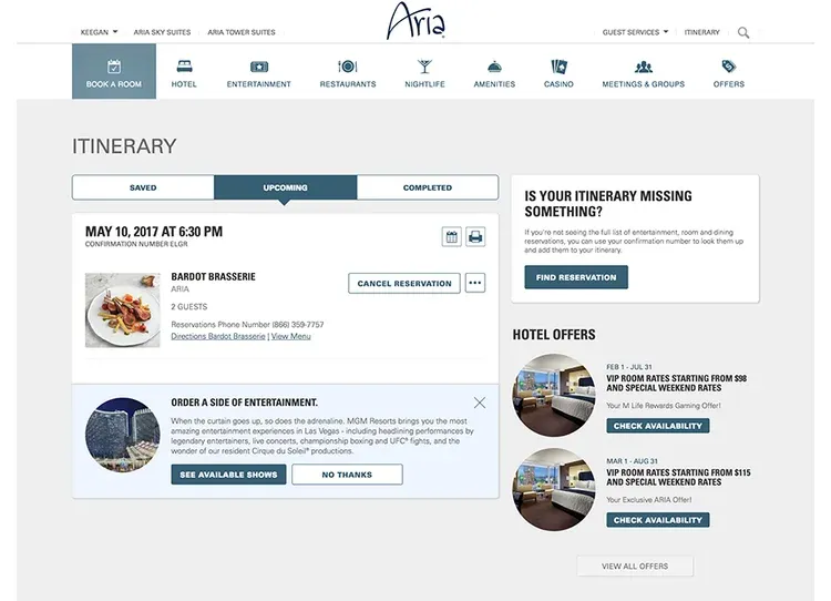dining booking